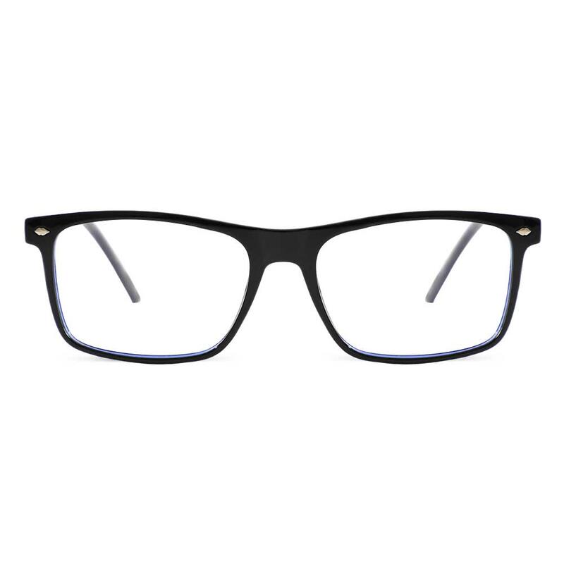 Gresham Rechteckige Schwarze Brille