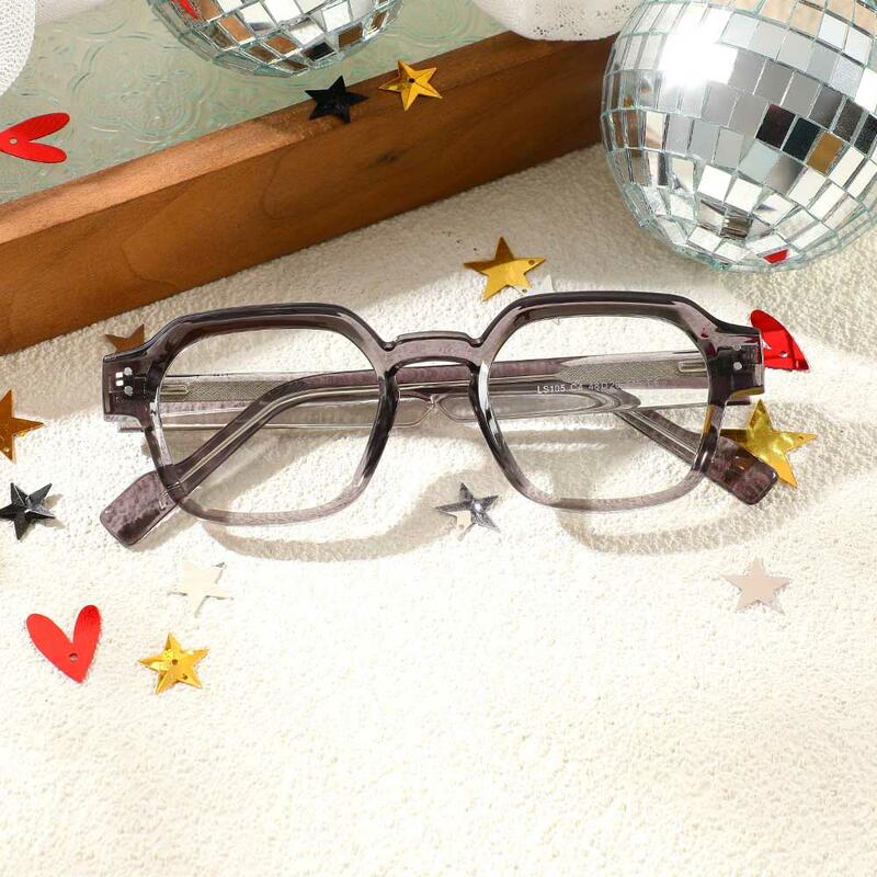 Occhiali da Vista Tony Quadrato Grigio 