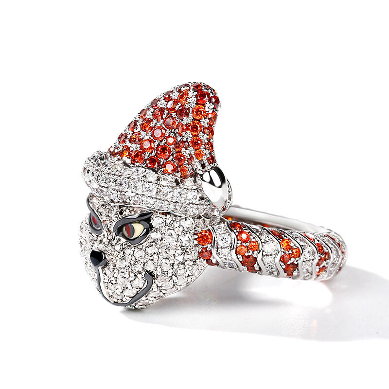 Jeulia Christmas Monster Inspired Sterling Silver Ring