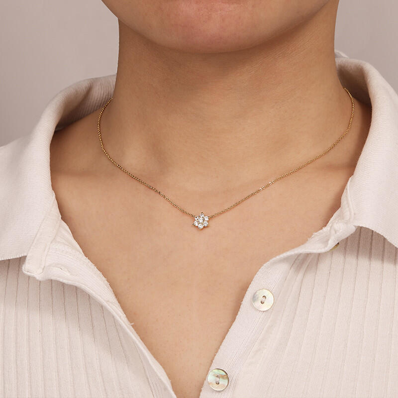 "Kleine Sterne" Rundschliff-Halskette