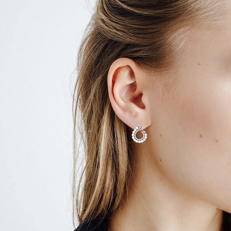 "Hooked On You" Round Cut Hoop Earrings