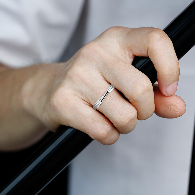 "Every Step With You" Men's Wedding Band