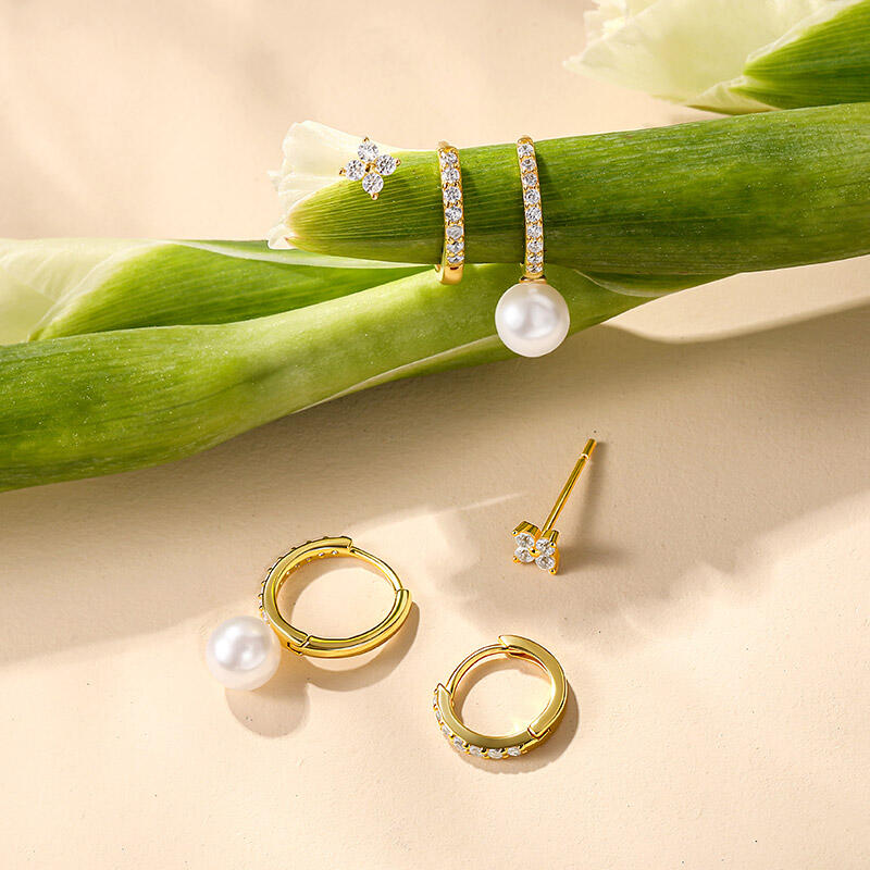 3-Pair Dainty Minimalist Gold Earrings Set