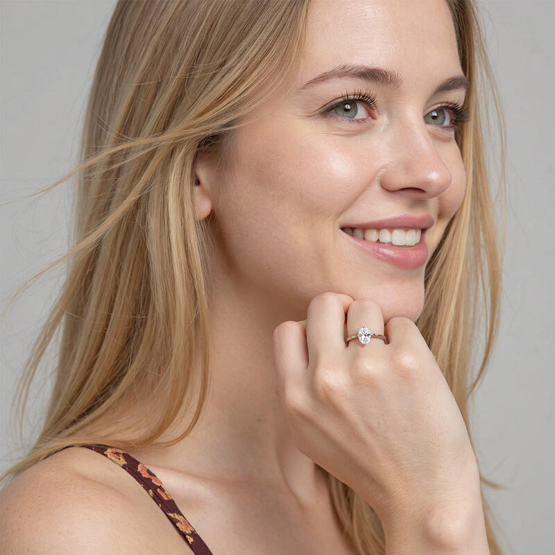 "I Promise To Be With You Forever" 1ct Oval Cut Solitaire Engagement Ring