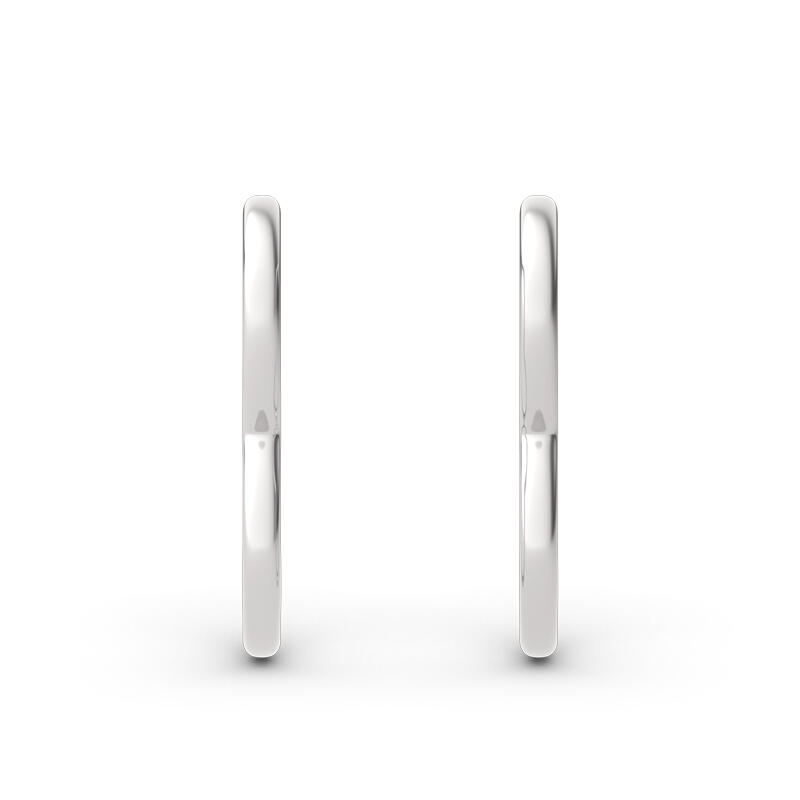 Jeulia Classic Heart Design Sterling Silver Hoop Earrings