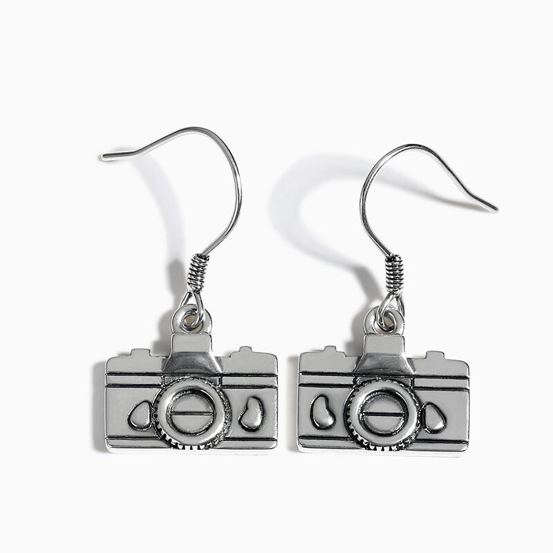Jeulia "Cool Camera" Sterling Silver Earrings