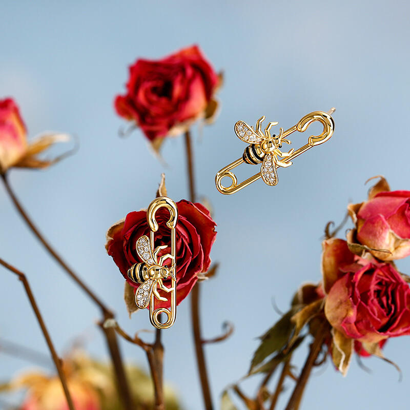 Jeulia Honey Bee Sterling Silver Earrings