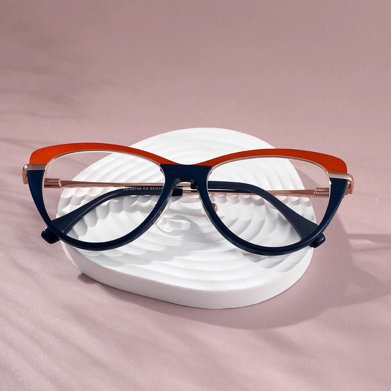 Occhiali da Vista Catwoman Cat Eye Arancione 