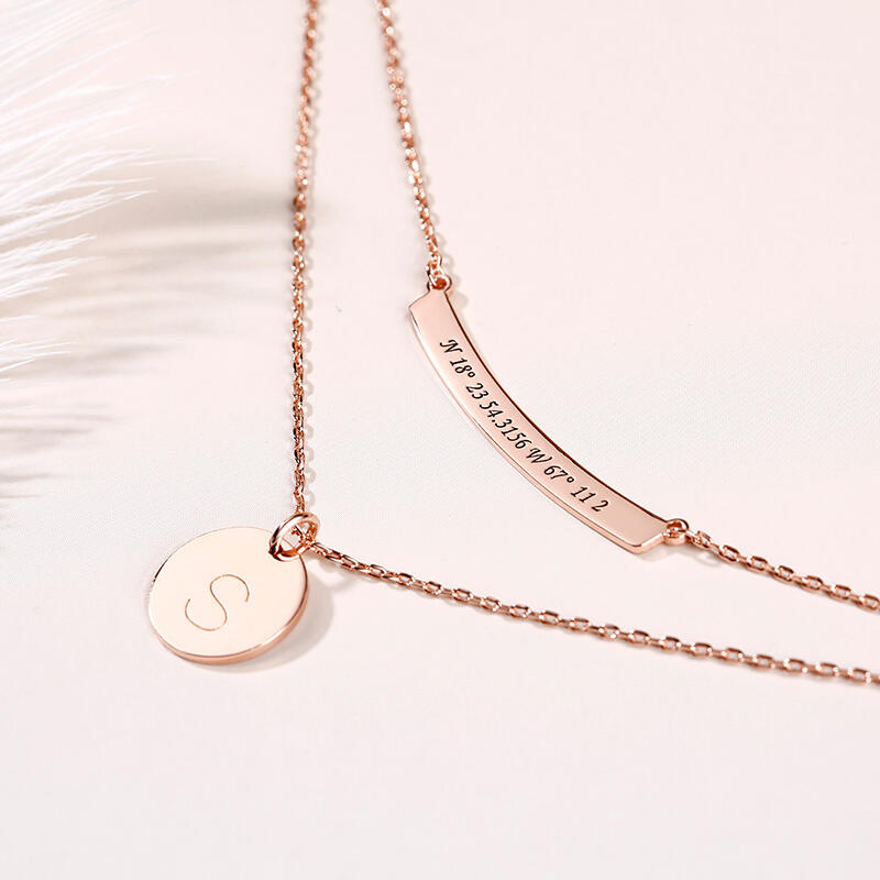 Jeulia Initial Personalized Sterling Silver Necklace