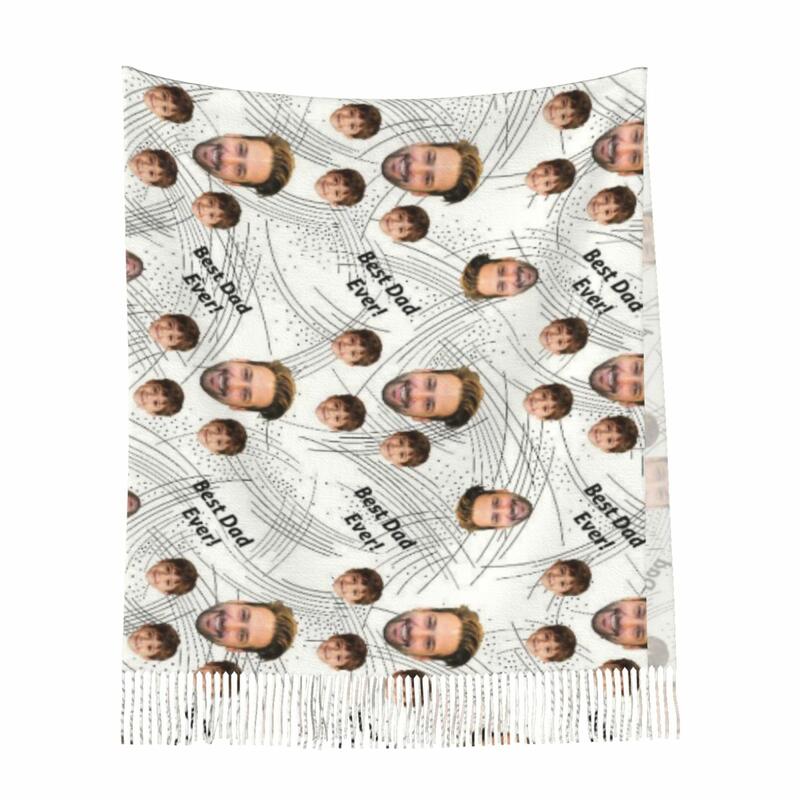Custom Scarf with Face Photos the Perfect Father's Day Gift for Dad