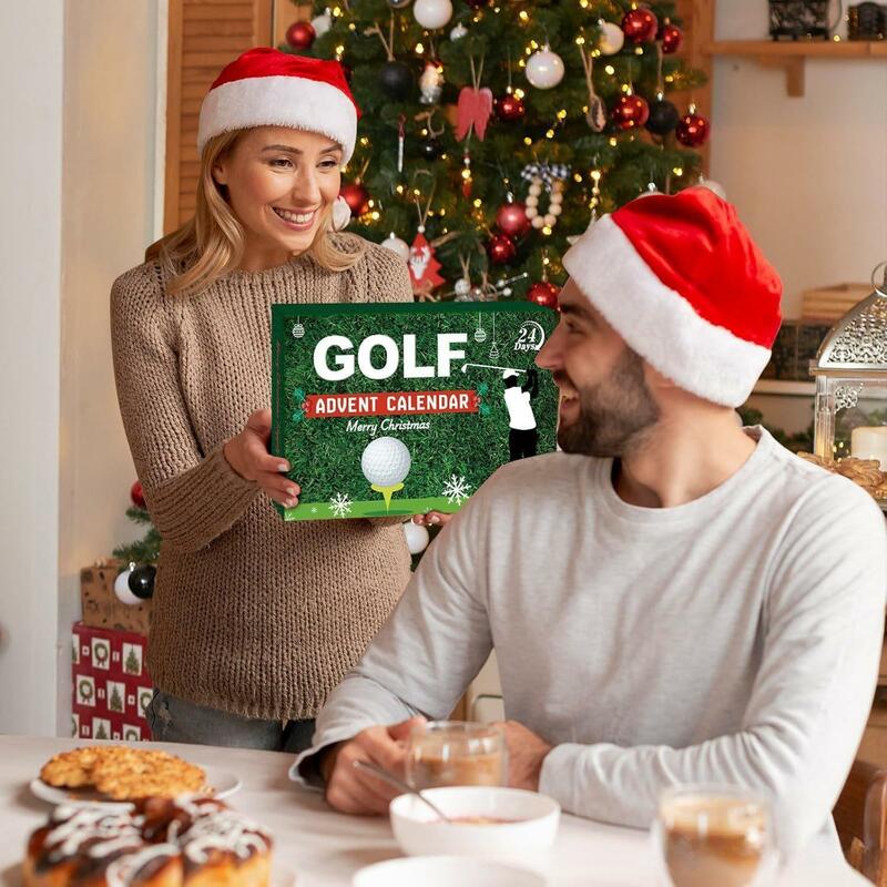 Calendario de Adviento de Herramientas de Golf, Caja Sorpresa de Regalos de Navidad para Aficionados al Golf