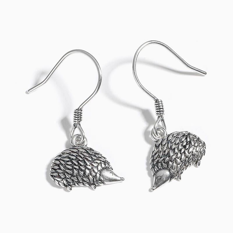 Jeulia Hedgehog Design Sterling Silver Earrings