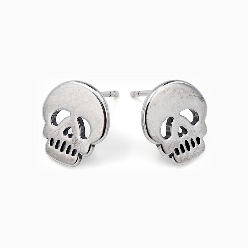Jeulia "Mystical Skull" Sterling Silver Earrings