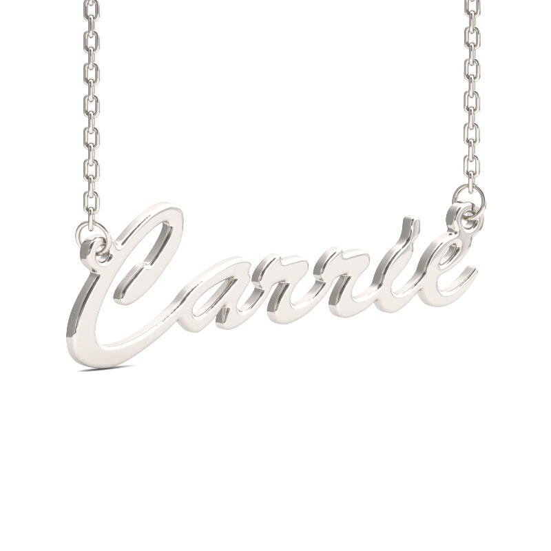 Jeulia Carrie Style Sterling Silver Name Necklace