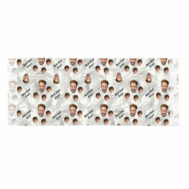 Custom Scarf with Face Photos the Perfect Father's Day Gift for Dad
