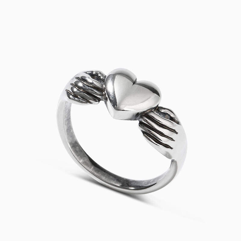 Jeulia "Claddagh" Heart Sterling Silver Ring