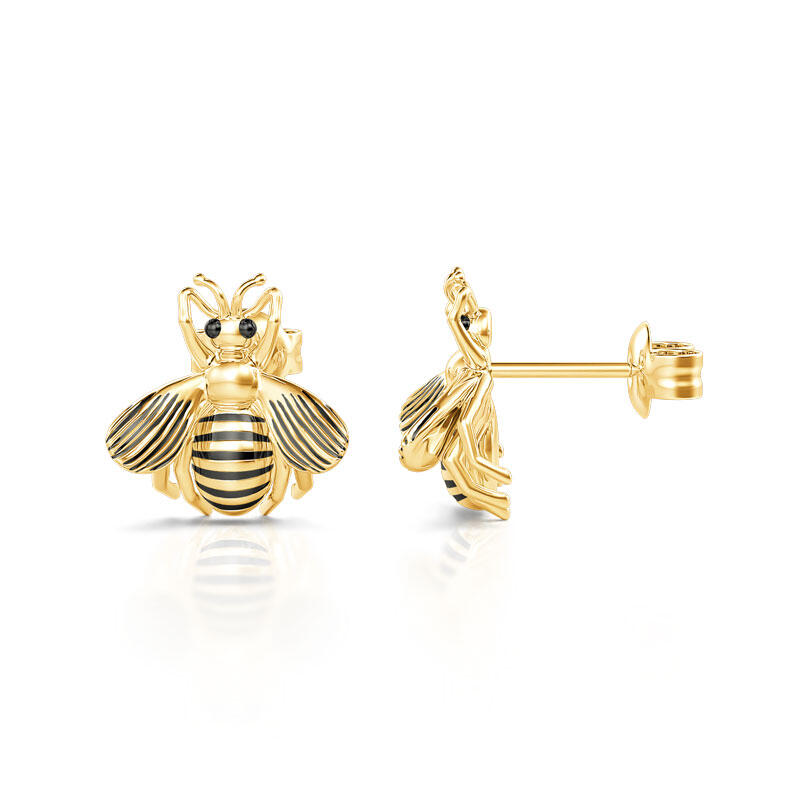 Jeulia "Guide the Life" Honey Bee Sterling Silver Earrings