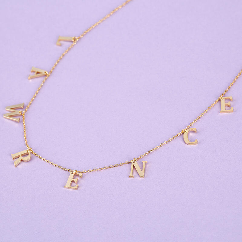 Jeulia Name Choker Sterling Silver Necklace