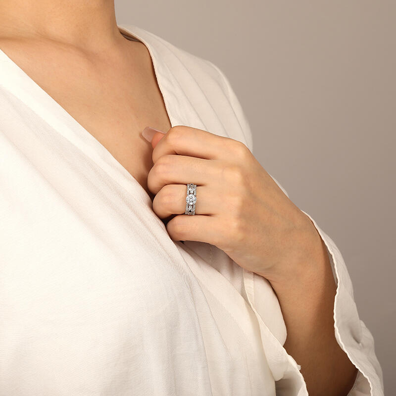 "Ich glaube immer noch" Rundschliff Brautset