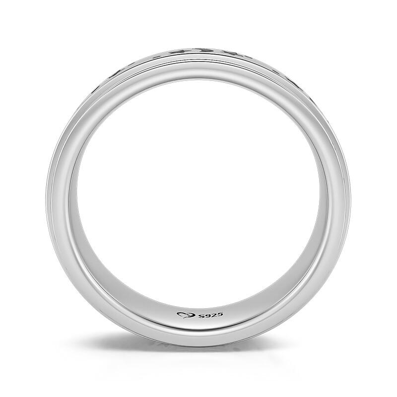 جوليا سوار نسائي بتصميم ستارز آند مون من الفضة الإسترليني قابل للدوران