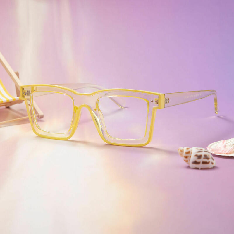 Occhiali da Vista Bronte Quadrato Giallo 