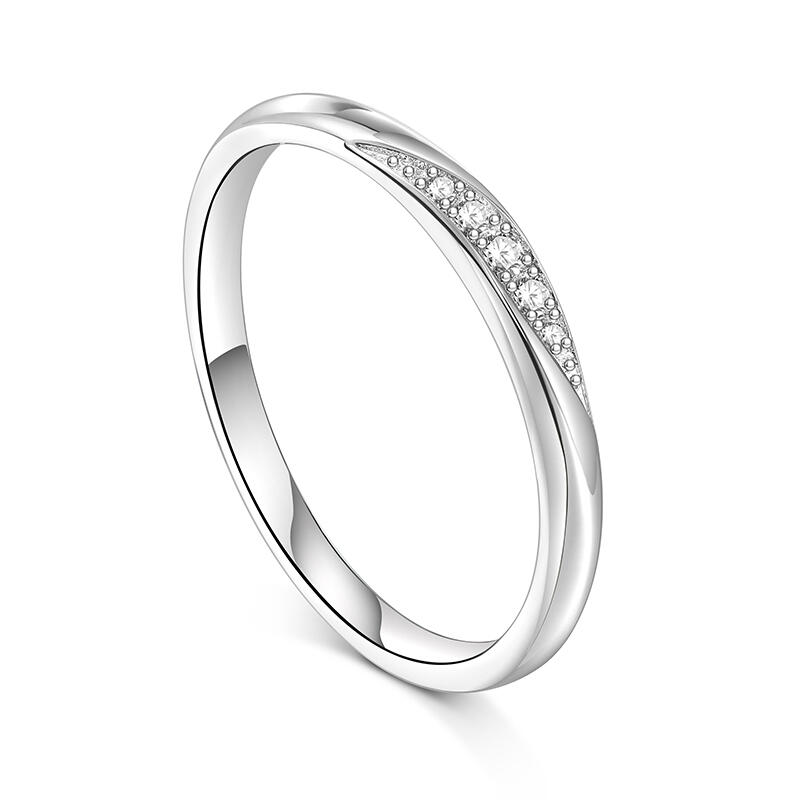 Jeulia Anillo de Mujer Elegante de Plata de Ley con Corte Redondo