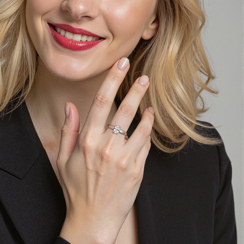 "Always Love You" 1ct Oval Cut Solitaire Engagement Ring
