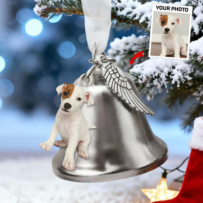 Personalisierte Weihnachtsglocke mit Bild Einzigartiges Geschenk für Tierliebhaber
