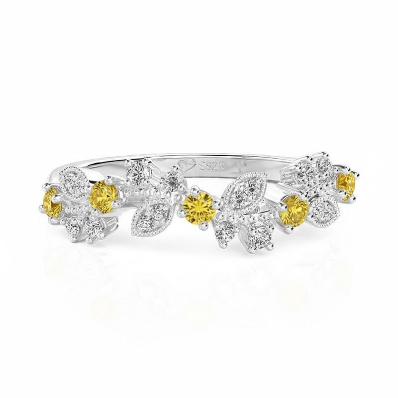 Jeulia Botanical Elements Custom Birthstone Ring