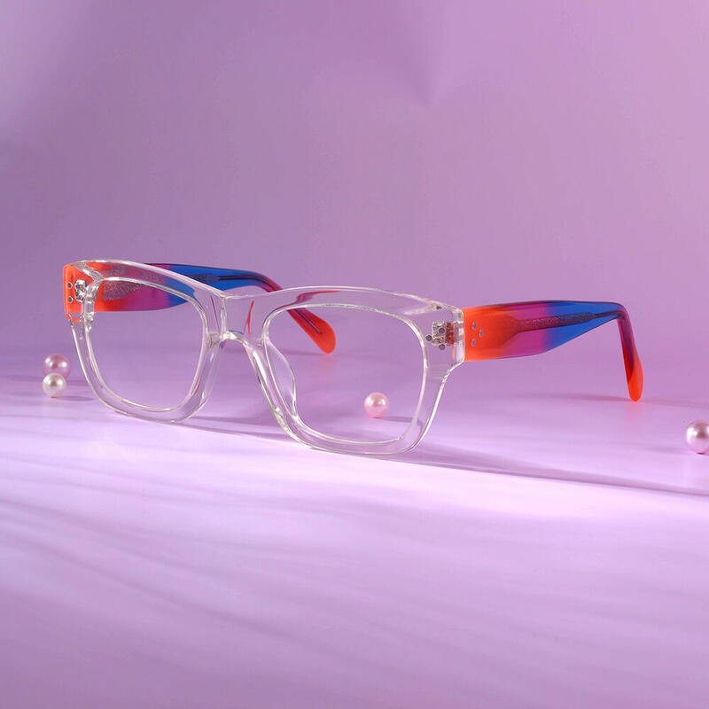 Fay Quadratische Klare Mehrfarbigeed Brille