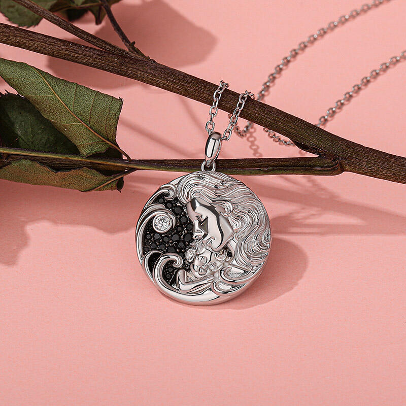 Jeulia "Sweet Dream" Mom and Baby Sterling Silver Necklace