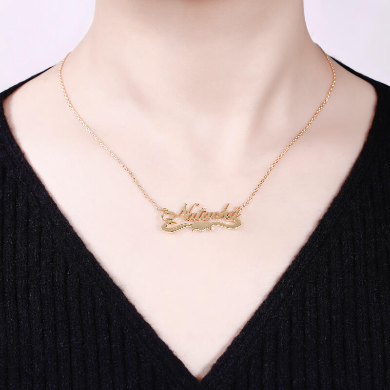 Jeulia "For Love" Personalized Sterling Silver Name Necklace