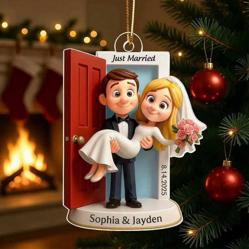 Personalisierter Paar-Anhänger mit individuellem Namen und romantischem Hochzeitsgeschenk