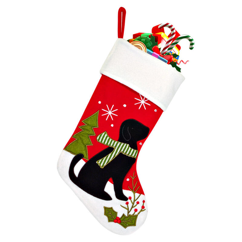 Personalisierte Weihnachtsstrümpfe mit Haustier-Muster Individuell bestickte Geschenke mit Namen für Tierliebhaber