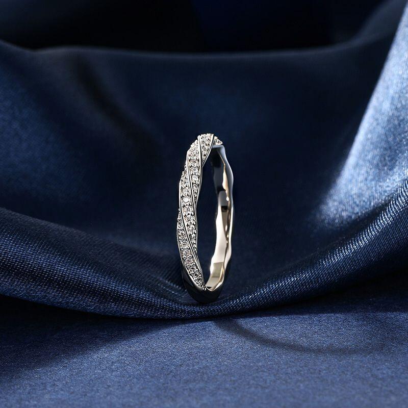 Pattern Eternity Jeulia Unique Wave Pattern Eternity Wedding Band for Women - Jeulia MY