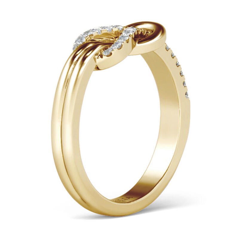 Jeulia Knot Design Sterling Silver Ring