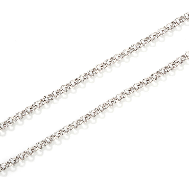 Jeulia Double Chain Design Sterling Silver Necklace