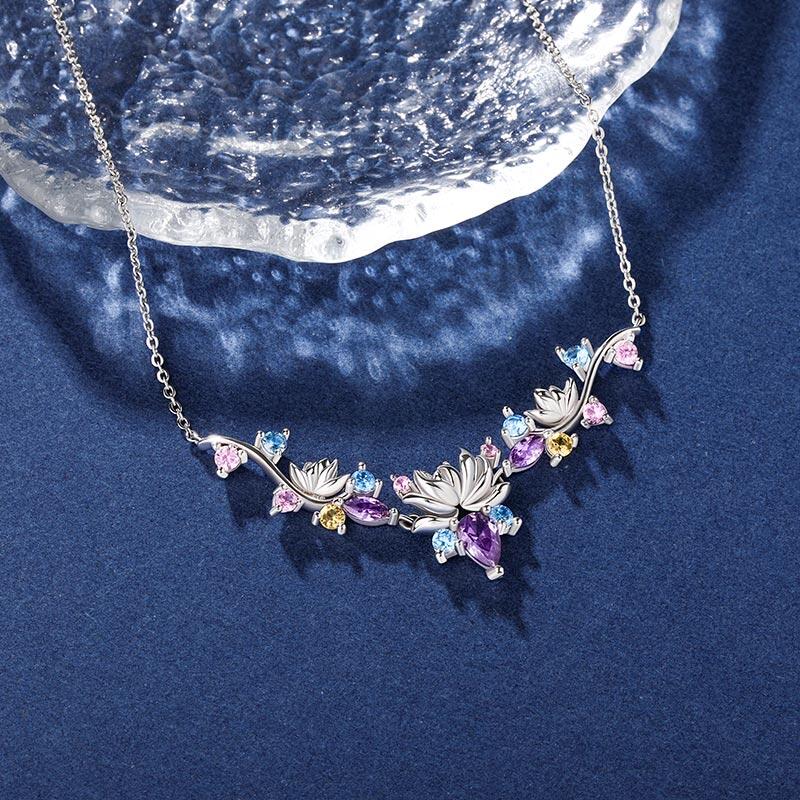 Sterling Silver Lotus Necklace