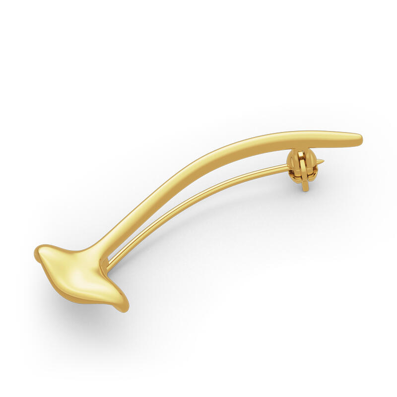 Jeulia イチョウの葉 シルバー ブローチ