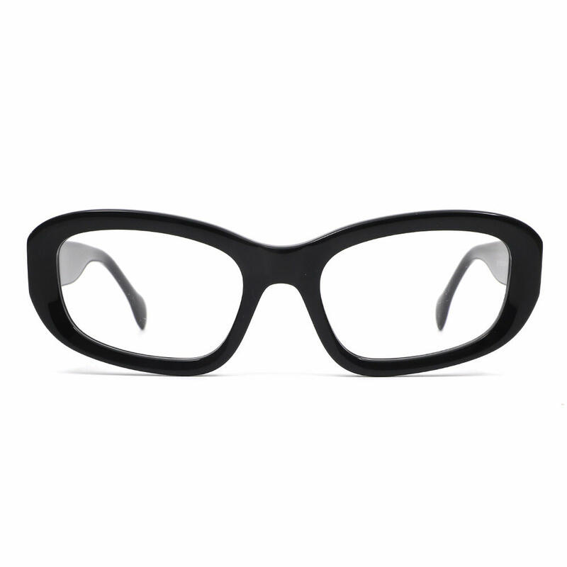 Quia Oval Black Glasses