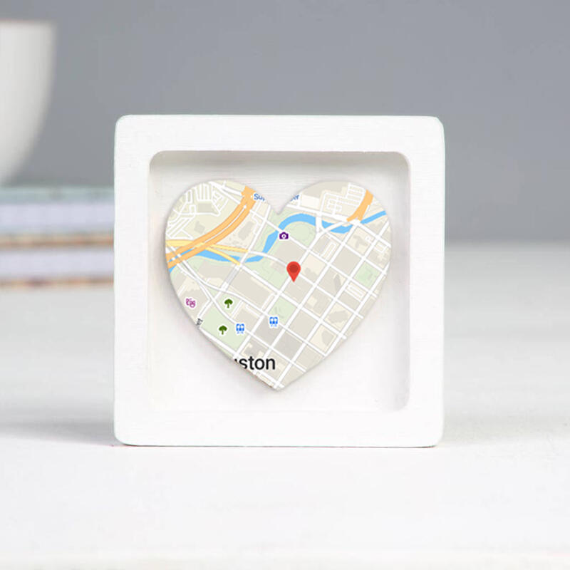 Personalized Map Mini 3D Printed Frame Cute Gift for Your Love