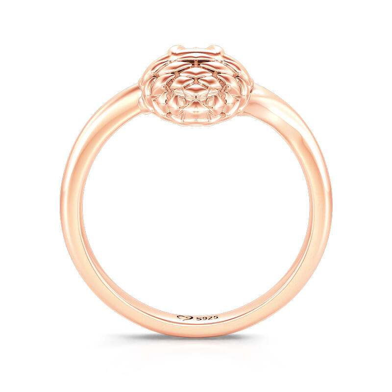 Jeulia "Lucky Acorn" Rose Gold Tone Sterling Silver Dangle Ring