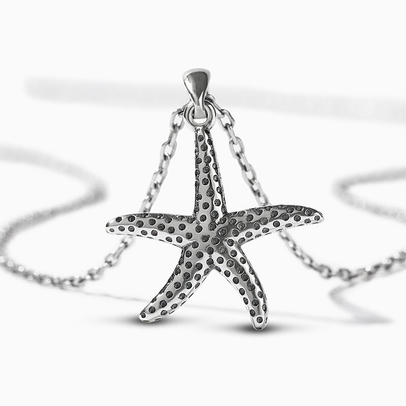 Jeulia "Starfish" Sterling Silver Necklace