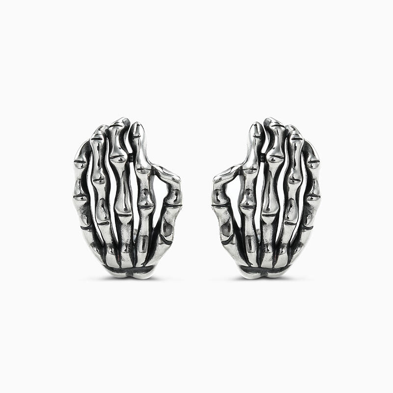 Jeulia "Gothic Style" Skelett Sterling Silber Ohrringe