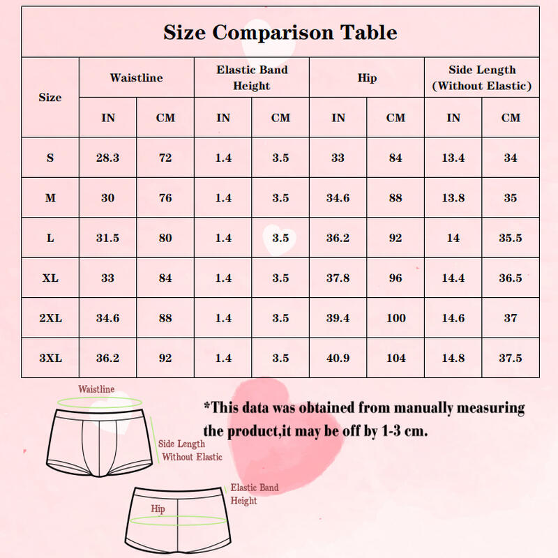 Personalized Picture Men's Underwear Boxer Briefs with Heart Pattern Creative Gift for Husband