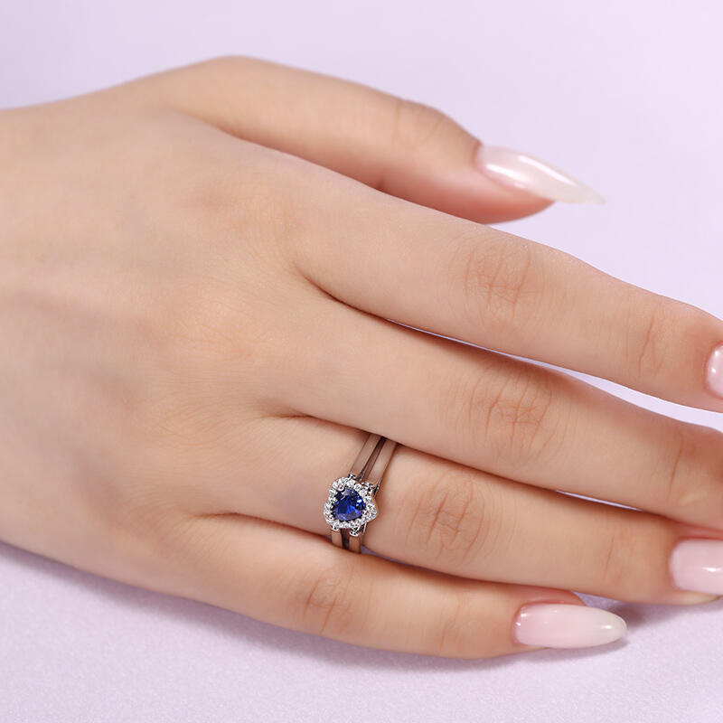 Jeulia ファンタジースター＆ムーン シーグラス スターリングシルバーリング