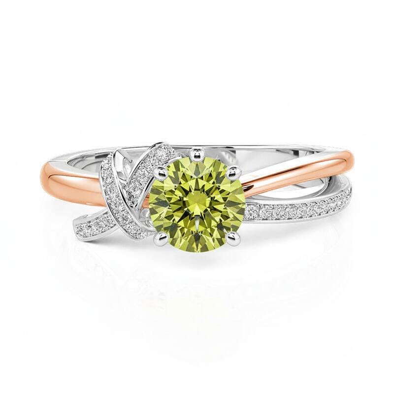 Jeulia Amore Custom Knot Birthstone Ring