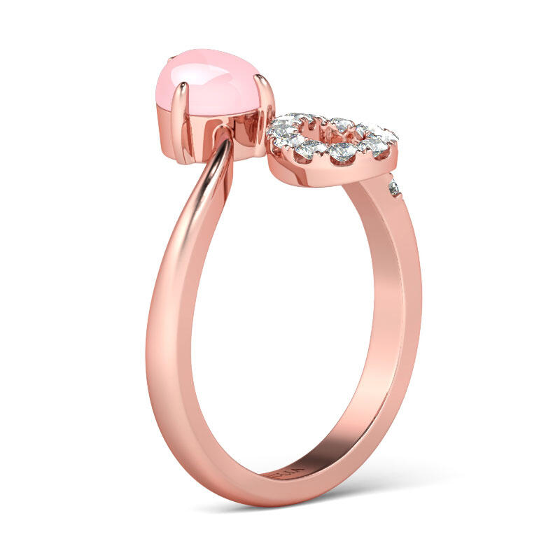 Jeulia Water Drop Sterling Silver Cocktail Ring