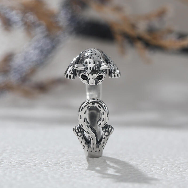 Jeulia "The Finger Pet" Cat Sterling Silver Open Ring