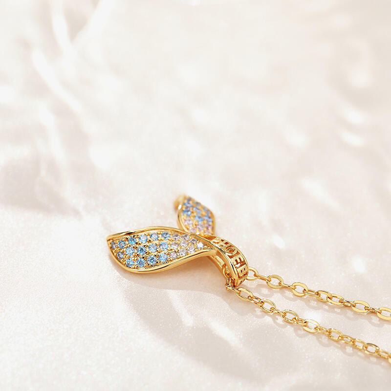 Jeulia Collar personalizado de nombre para mujer con cola de sirena